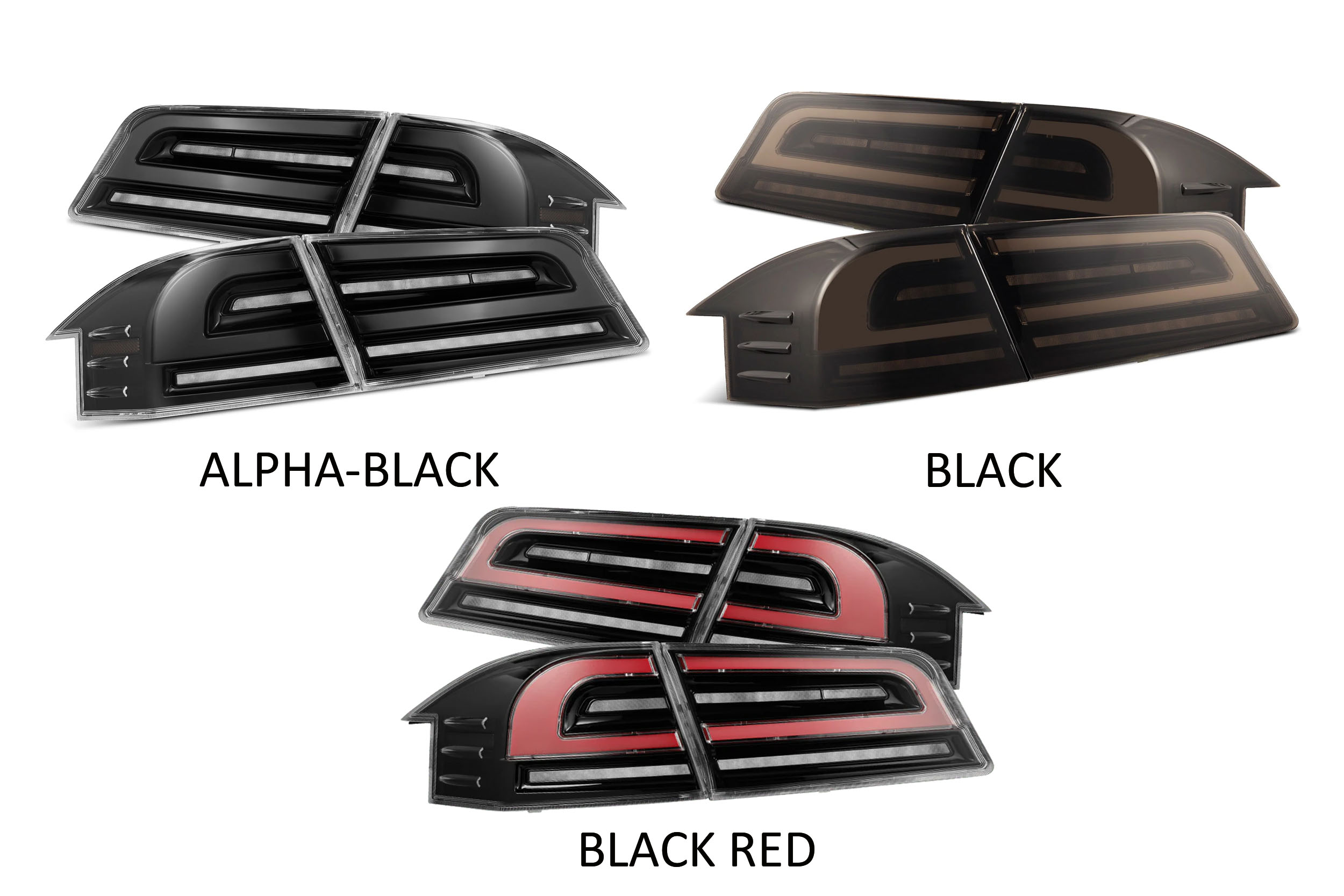 Tesla Model S (12-21) AlphaRex LUXX LED Tail Lights | TRS 601120